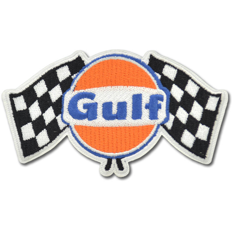 Moto nášivka Gulf Checkers Flags 10 cm x 6 cm